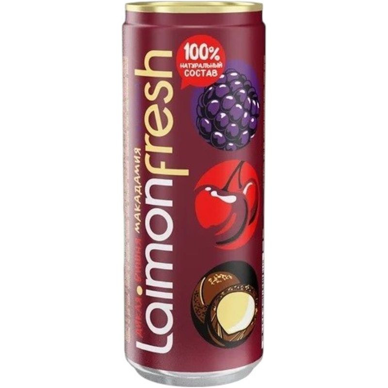 Изображение товара Газированный напиток Laimon Fresh вишня-ежевика-макадамия 330 мл