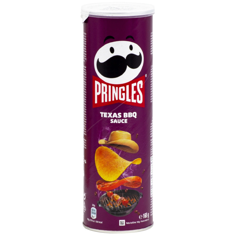 Изображение товара Чипсы Pringles Барбекю картофельные 165г, вкус Барбекю – хрустящая закуска
