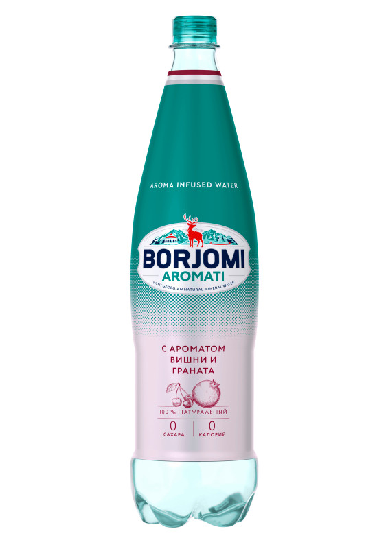 Изображение товара Напиток газированный Borjomi Aromati вишня-гранат, 1л