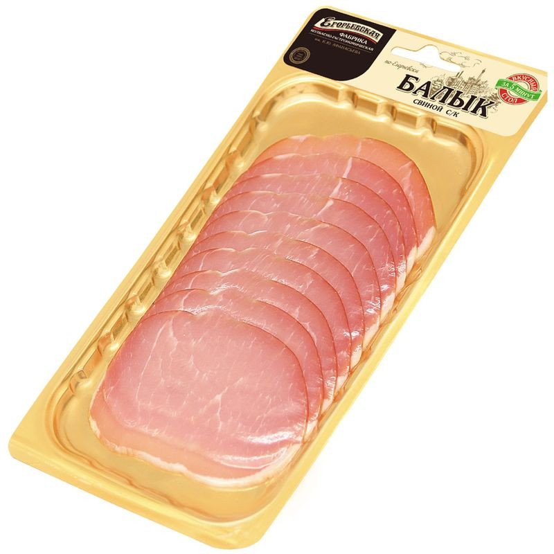 Изображение товара Балык свиной Егорьевская КГФ сырокопченая нарезка 115г