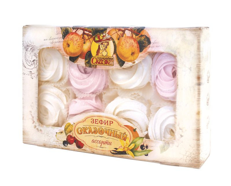 Изображение товара Зефир Мармеладная Сказка Ассорти 220г натуральный десерт без добавок