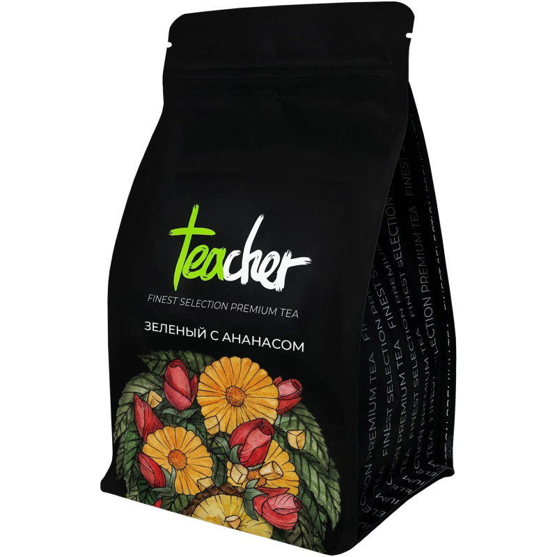 Изображение товара Чай Teacher с ананасом зелёный ароматизированный, 250г