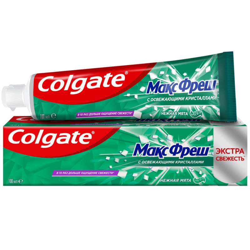 Изображение товара Зубная паста Colgate Макс Фреш Нежная мята с освежающими кристаллами для защиты от кариеса, 100мл