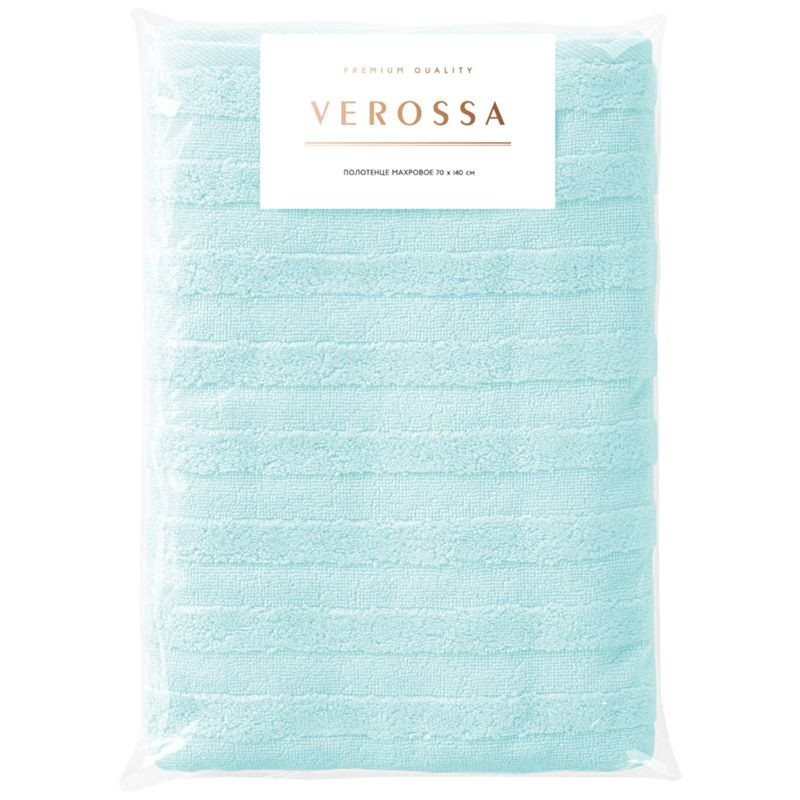 Изображение товара Полотенце Verossa Stripe цвет нежно-голубой махровое, 70х140см