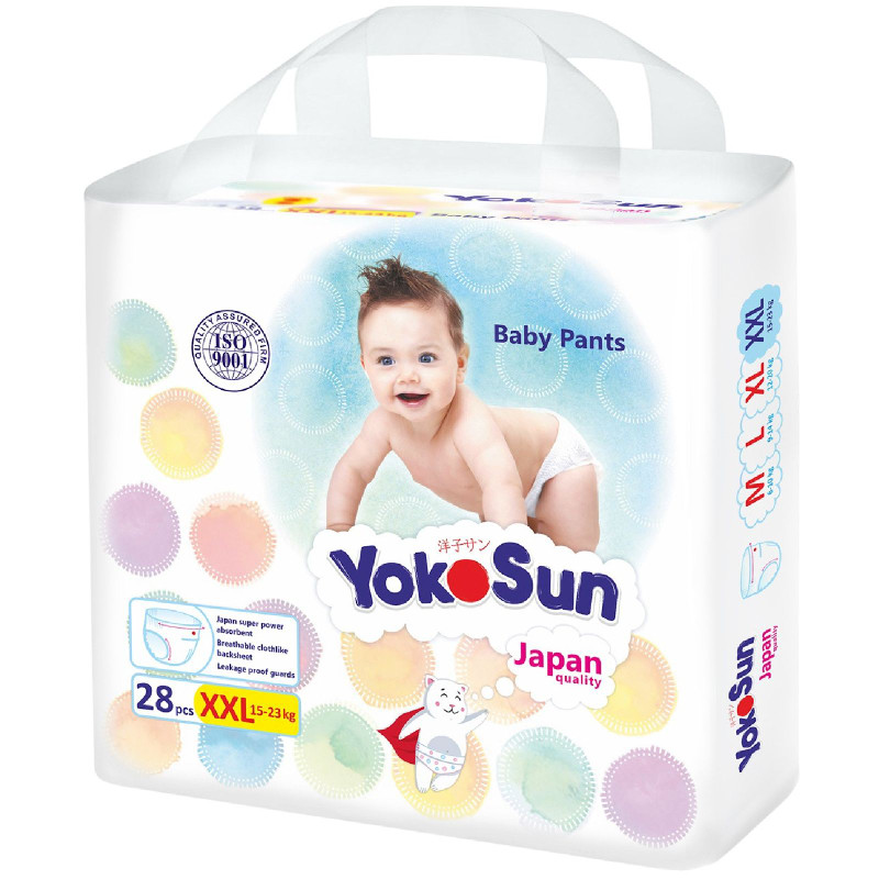 Изображение товара Подгузники-трусики Yokosun XXL для детей, 28 шт.