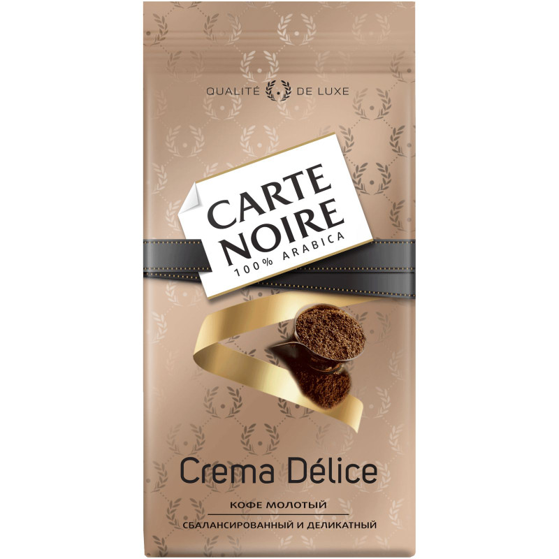 Изображение товара Кофе Carte Noire Crema Delice натуральный жареный молотый, 230г