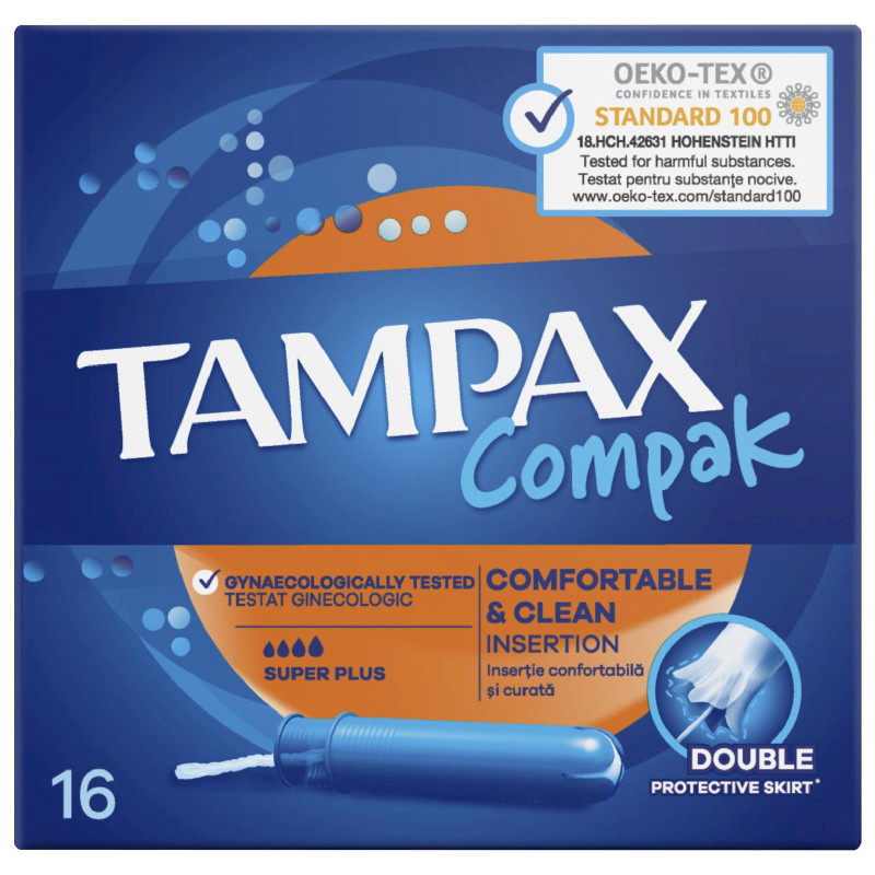 Изображение товара Тампоны Tampax Compak super plus, 16шт