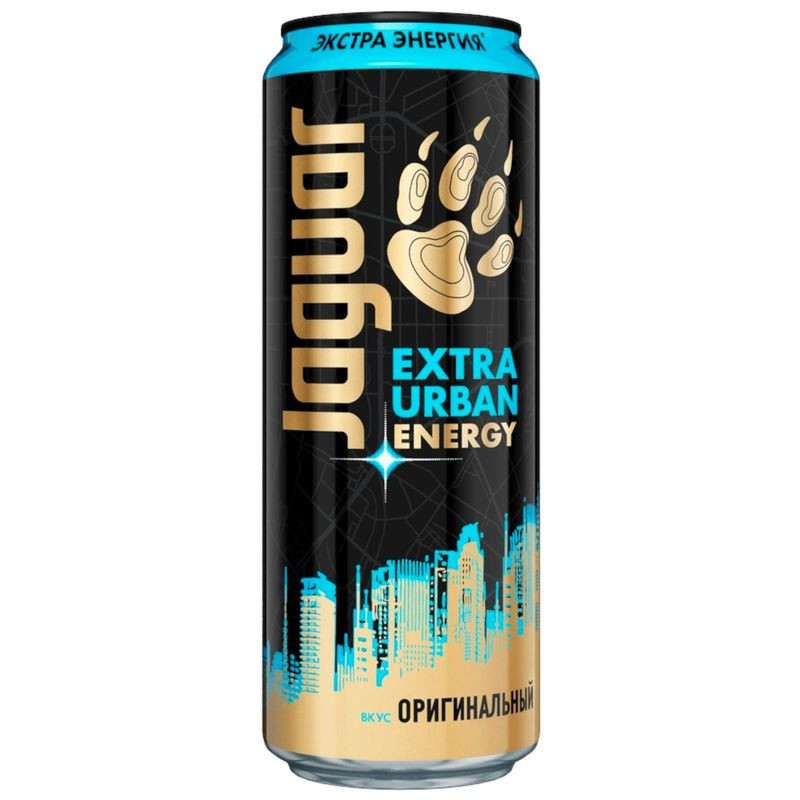 Изображение товара Энергетический напиток Jaguar Extra Urban Energy 440 мл тонизирующий газированный