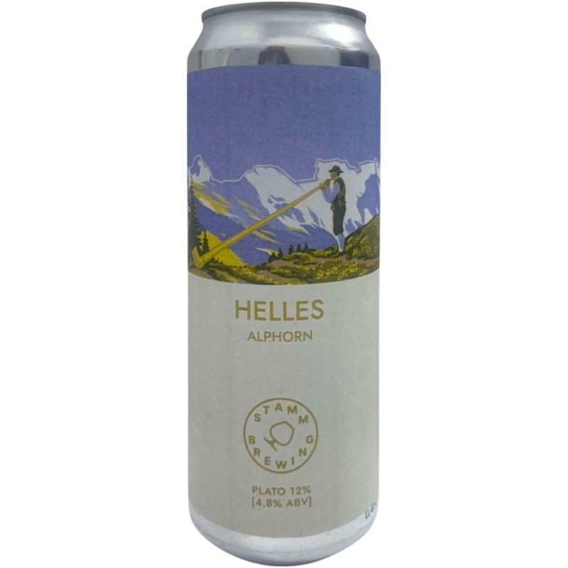 Изображение товара Пиво Stamm Brewing Helles Alphorn светлое фильтрованное 4.5% 450мл