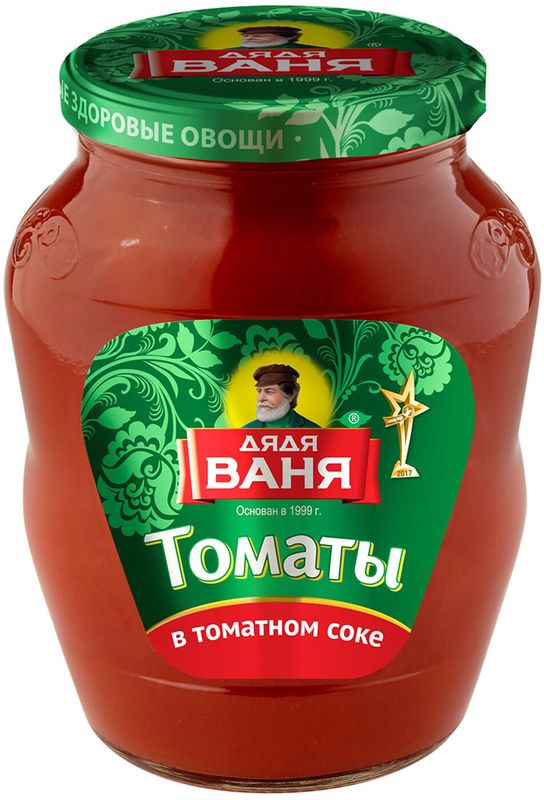 Изображение товара Томаты Дядя Ваня в томатном соке 680г натуральные овощные консервы