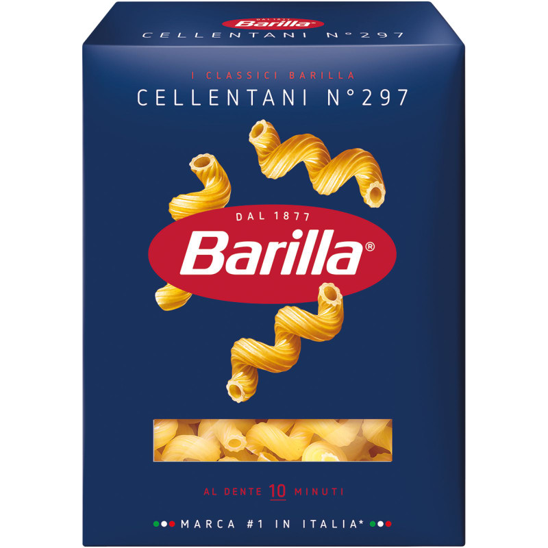 Изображение товара Макароны Barilla Cellentani n.297 из твёрдых сортов пшеницы, 450г