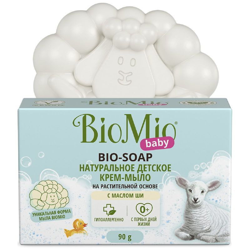 Изображение товара Крем-мыло BioMio Baby с маслом ши 90г для чувствительной кожи