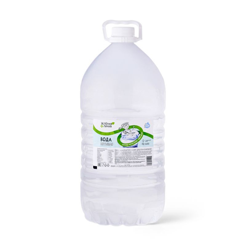 Изображение товара Вода для детей негазированная Зеленая Линия 5л, питьевая, безопасная и натуральная