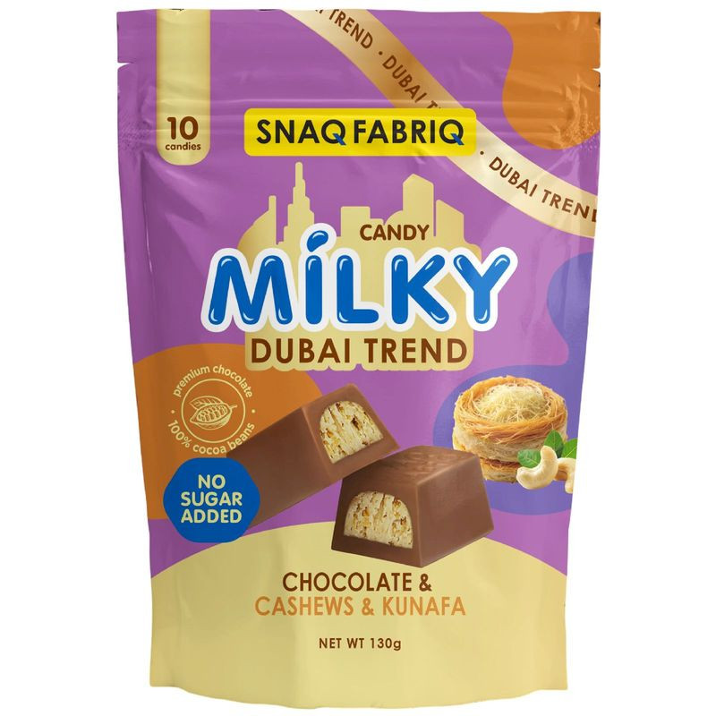Изображение товара Шоколад молочный Snaq Fabriq с кешью и хрустящим тестом, 130г
