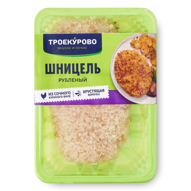 Изображение товара Шницель куриный Троекурово рубленый 350г