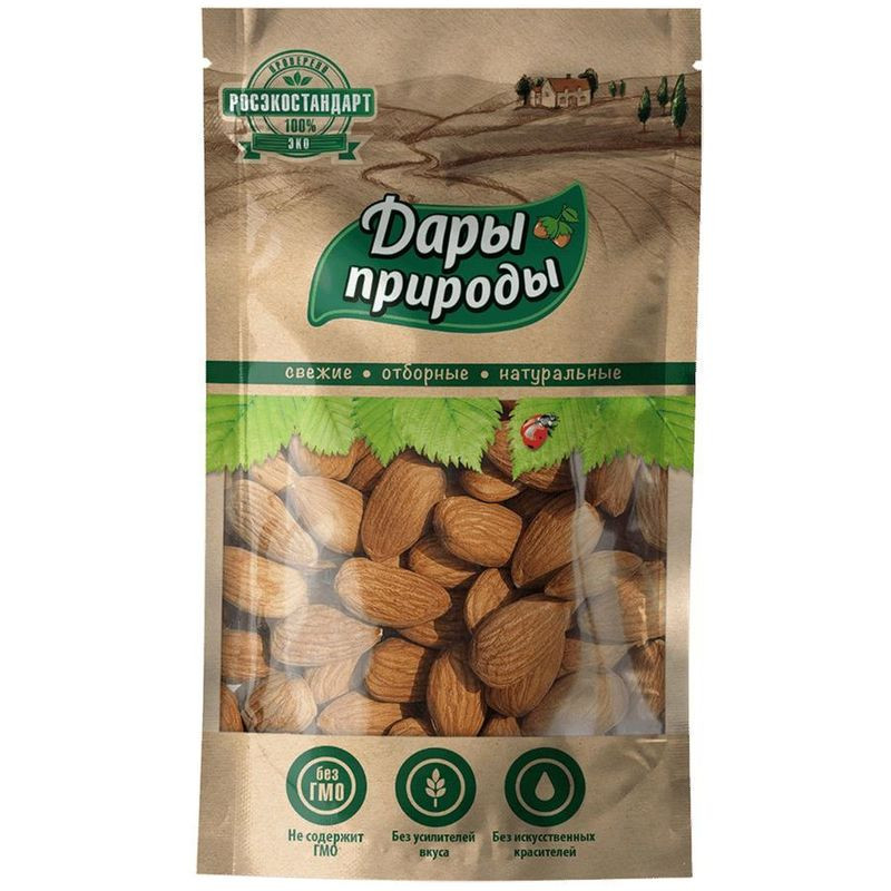 Изображение товара Миндаль жареный ядро Дары природы 70г натуральный орех