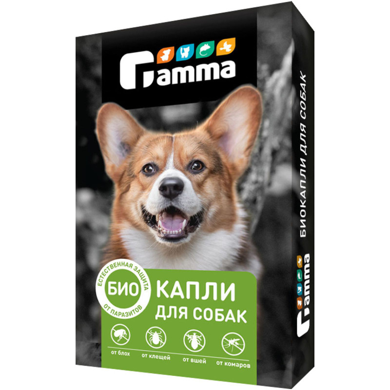 Изображение товара Капли от паразитов Gamma для собак