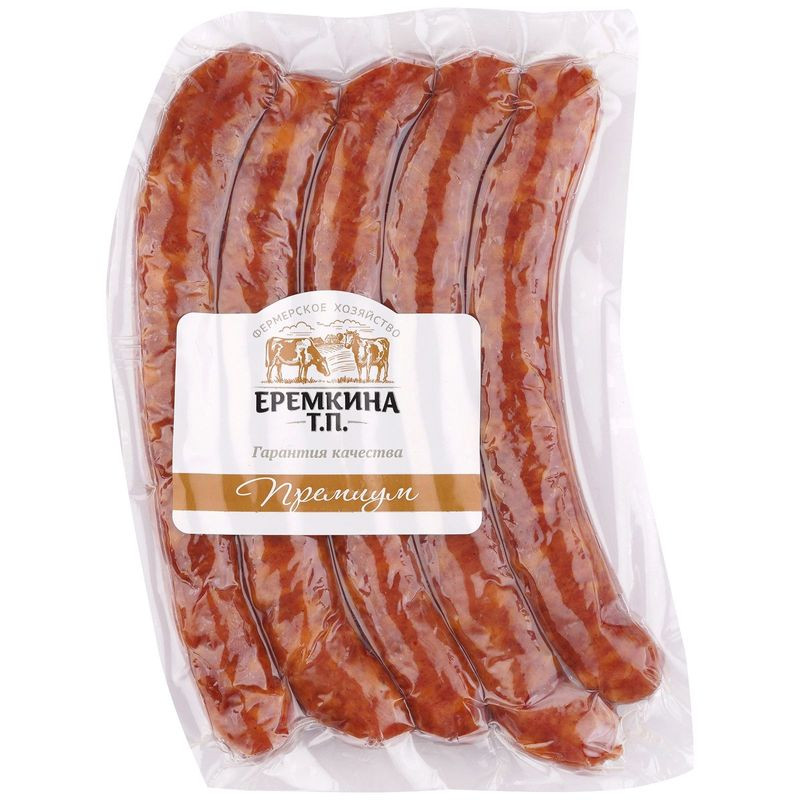 Изображение товара Охотничьи полукопченые колбаски Ерёмкина Т.П., 250 г, натуральный вкус