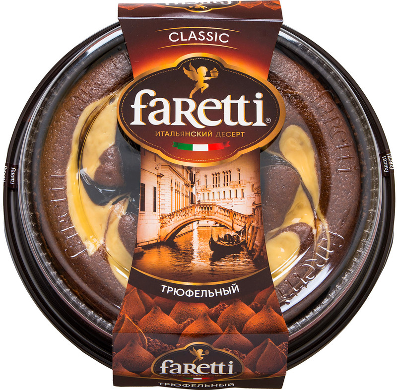 Изображение товара Торт бисквитный Faretti Трюфельный, 400г