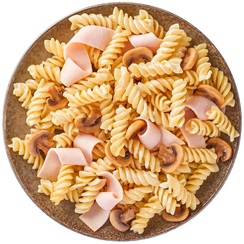 Изображение товара Паста с ветчиной и грибами Перекрёсток Select 250г быстрое основное блюдо