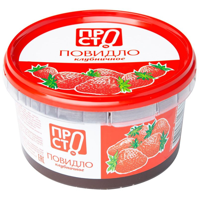 Изображение товара Повидло клубничное Пр!ст 500г - натуральный продукт с клубничным вкусом