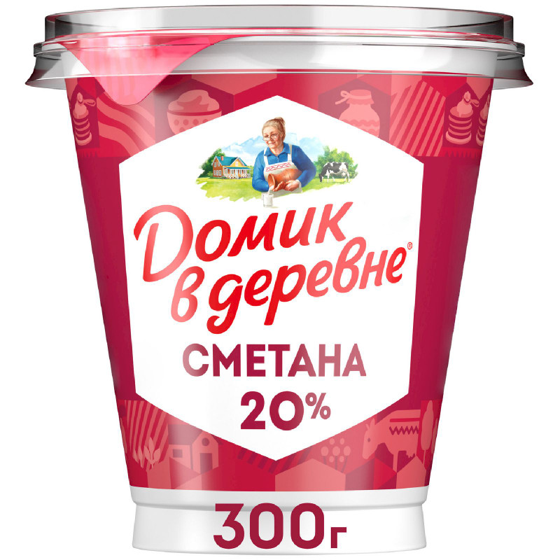 Изображение товара Сметана Домик в деревне 20%, 300г