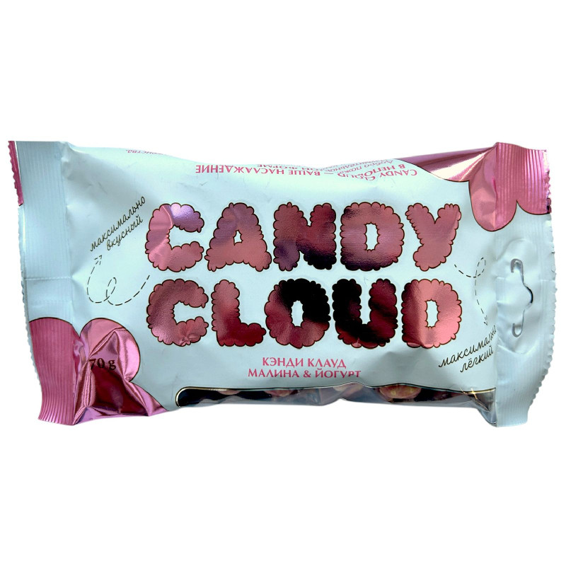 Изображение товара Драже Candy Cloud Попкорн карамельный в глазури йогурт-малина, 70г
