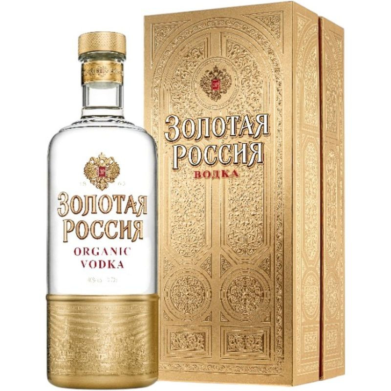 Изображение товара Водка Золотая Россия в подарочной упаковке 700мл качественный российский алкоголь