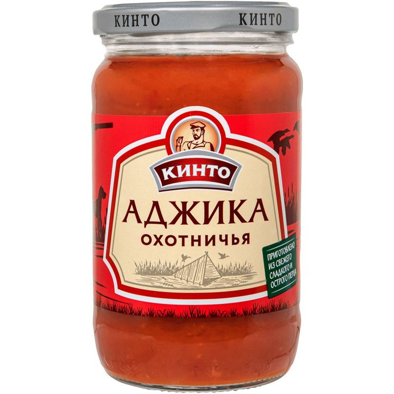 Изображение товара Кинто Аджика Охотничья перечная соус 360 мл острый натуральный продукт