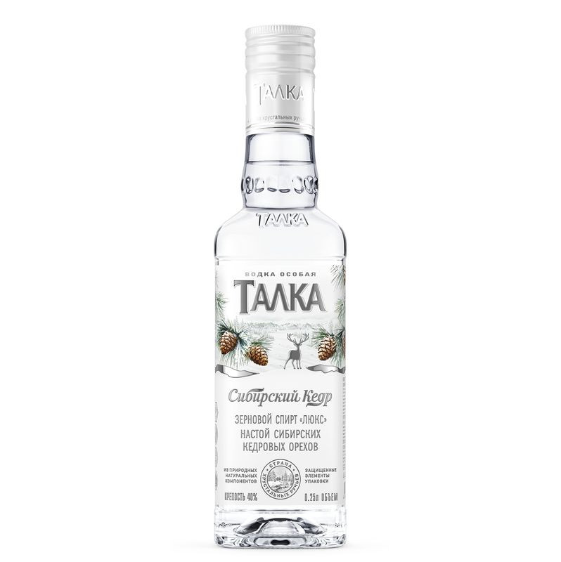 Изображение товара Водка Талка Сибирский кедр особая 40% 250 мл премиальный напиток