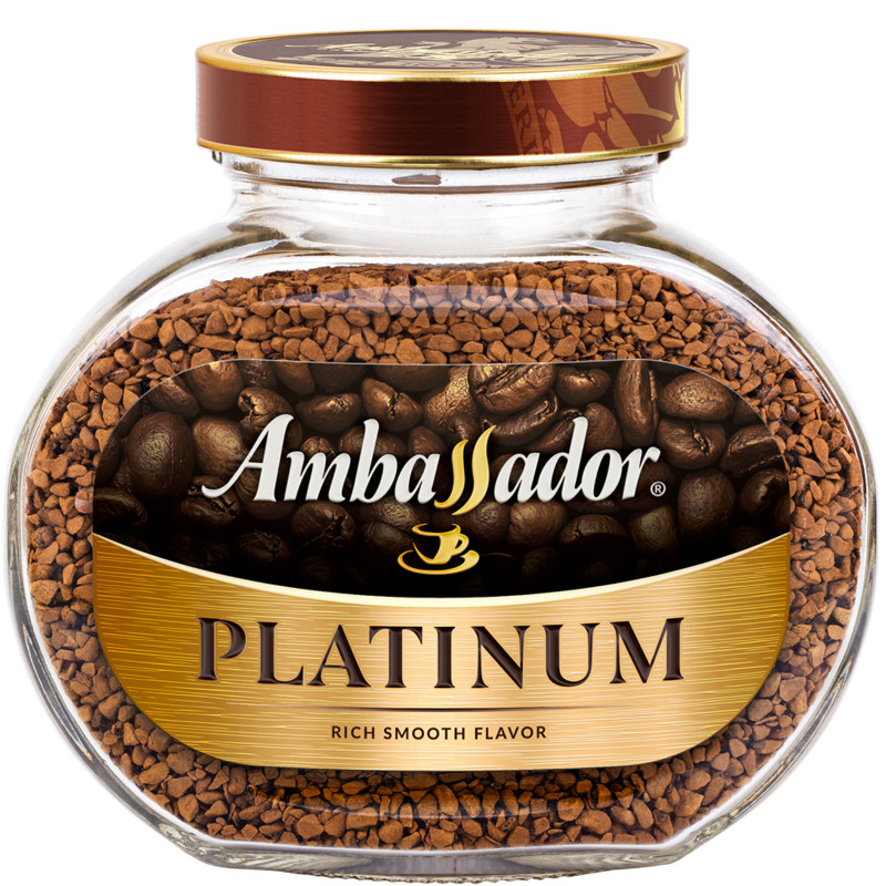 Изображение товара Кофе Ambassador Platinum растворимый 95г - высококачественный кофе из России