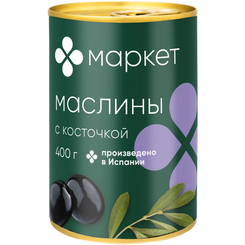 Изображение товара Маслины с косточкой Маркет Перекрёсток, 400г
