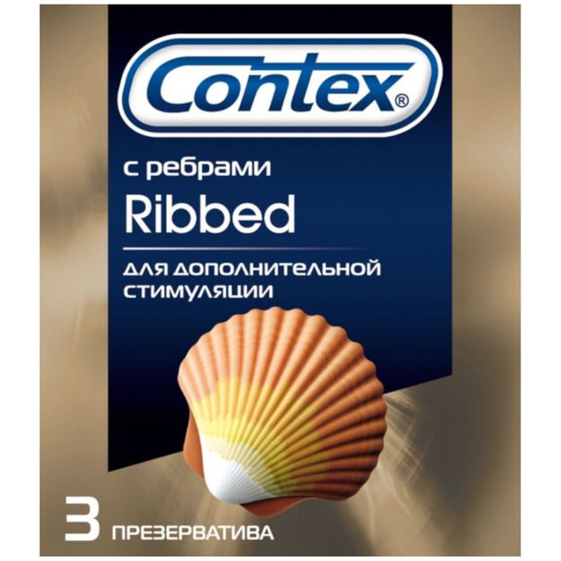 Изображение товара Презервативы Contex Ribbed с ребрами, 3шт