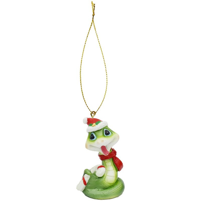 Изображение товара Фигурка змея в шапочке декоративная подвесная елочное украшение Маркет