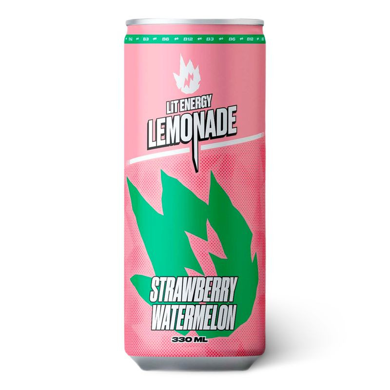 Изображение товара Газированный напиток Lit Energy Strawberry Watermelon 450 мл с арбузом и клубникой