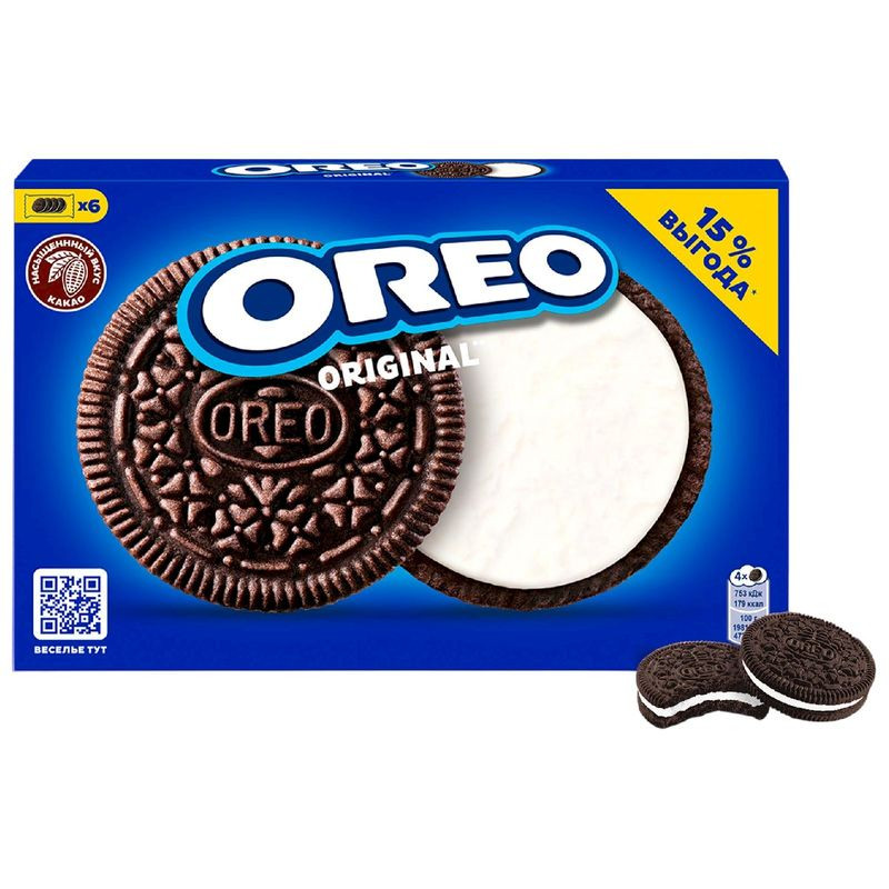 Изображение товара Печенье Oreo с какао и ванильной начинкой 228г Россия
