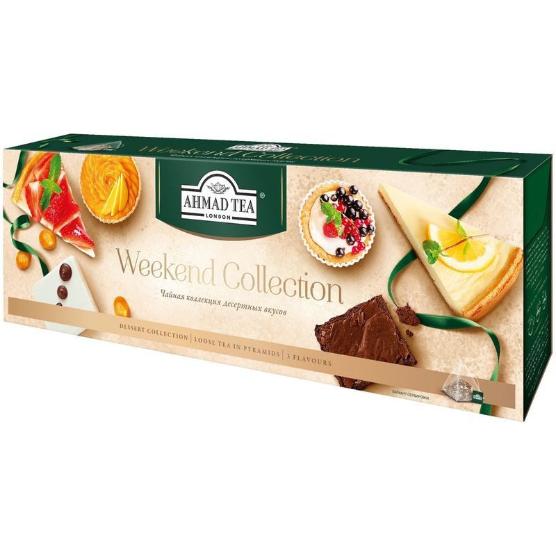 Изображение товара Набор чая Ahmad Tea Викэнд Коллекшн в пирамидках 60 пакетиков