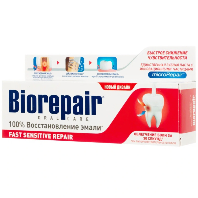 Изображение товара Зубная паста Biorepair Fast Sensitive Repair Быстрое снижение чувствительности, 75мл