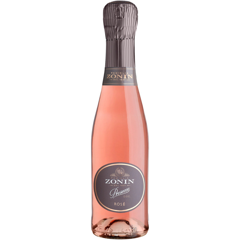 Изображение товара Вино игристое Zonin Famiglia Prosecco Rose розовое брют Италия, 200мл
