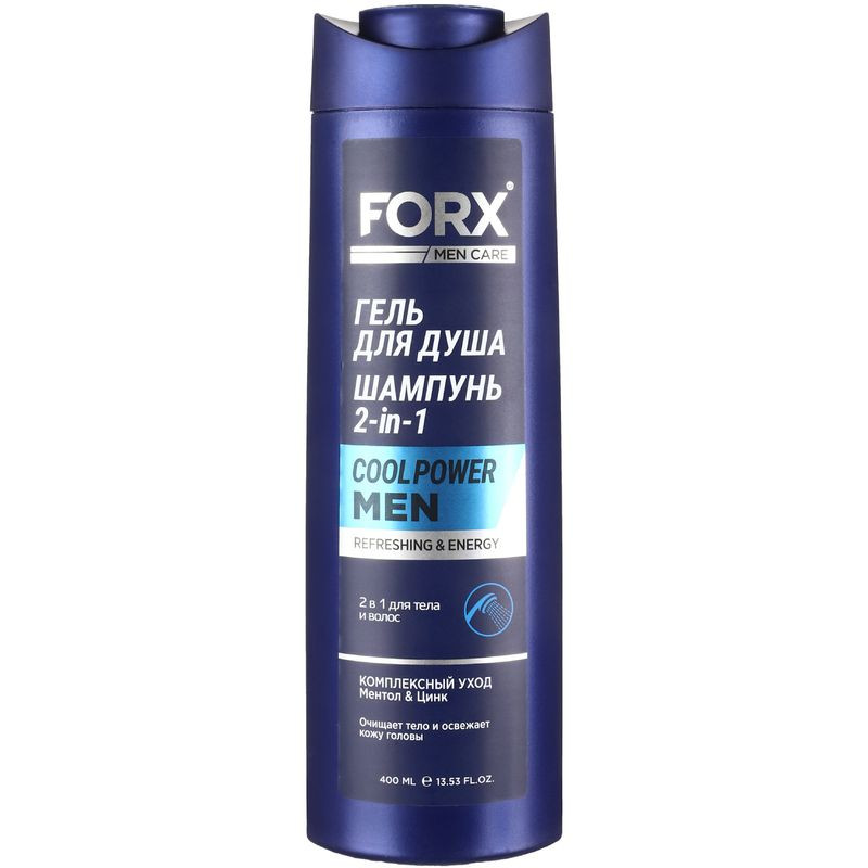 Изображение товара Шампунь Forx Men Care Cool Power 2в1 для волос и тела 400 мл