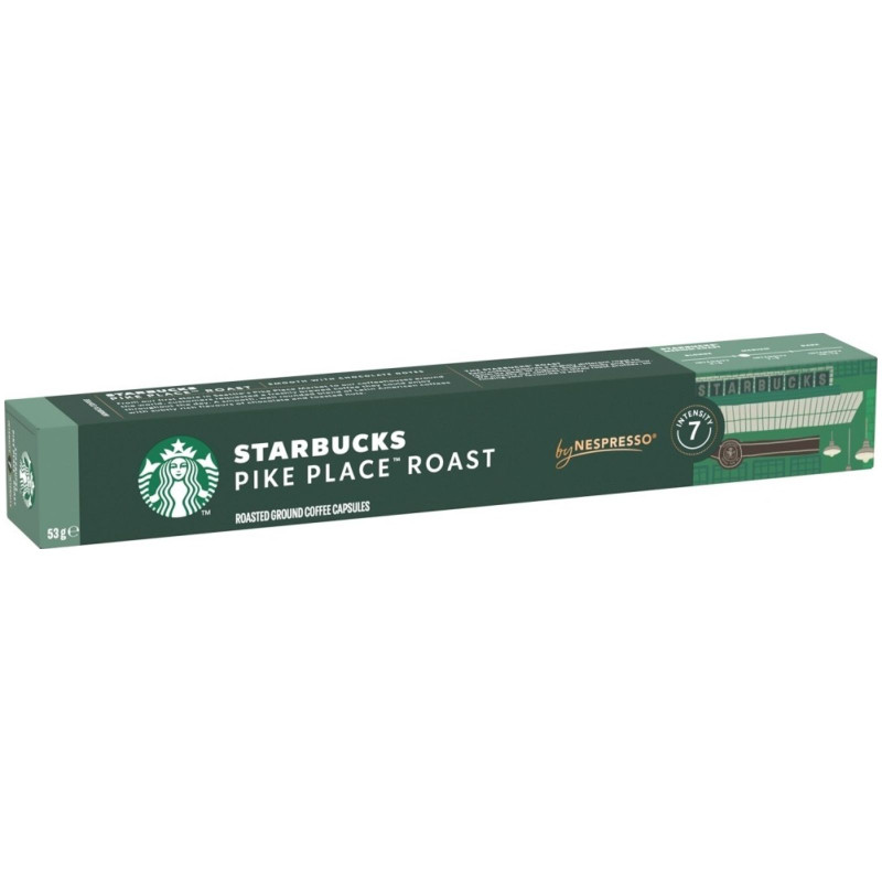 Изображение товара Кофе в капсулах Starbucks Pike Place Roast Lungo натуральный жареный молотый, 53г