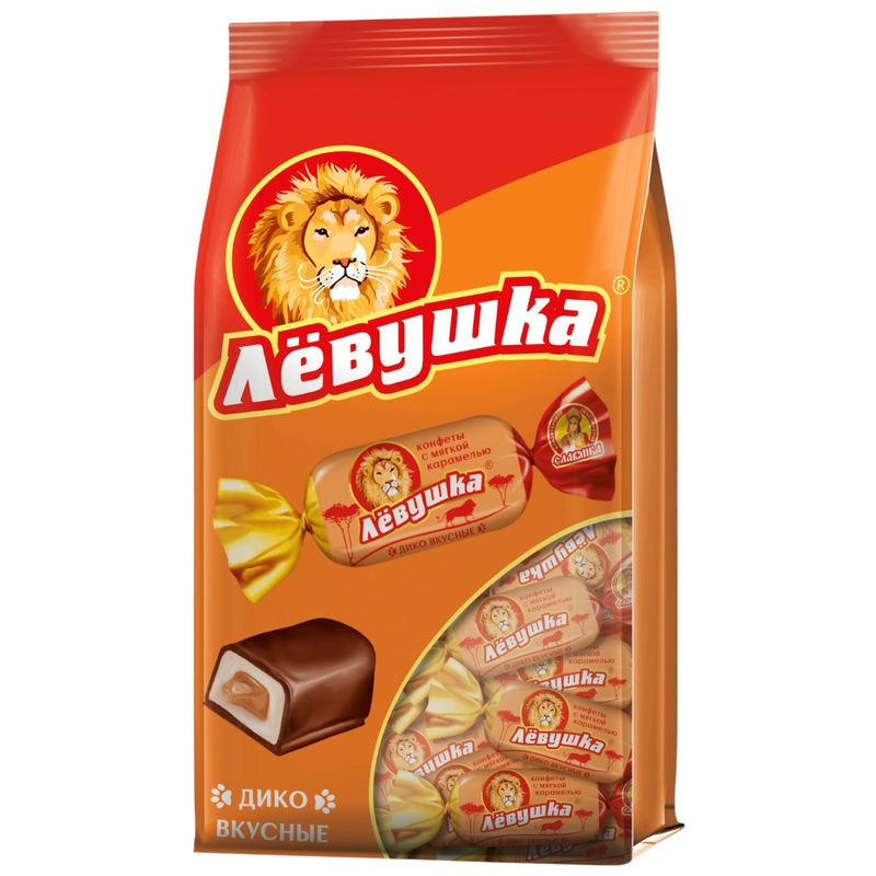 Изображение товара Конфеты Лёвушка Славянка 199г глазированные с сгущенкой Россия