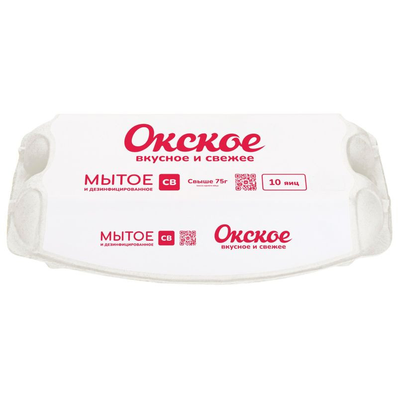 Изображение товара Куриные яйца Окское мытые дезинфицированные 10 шт свежие