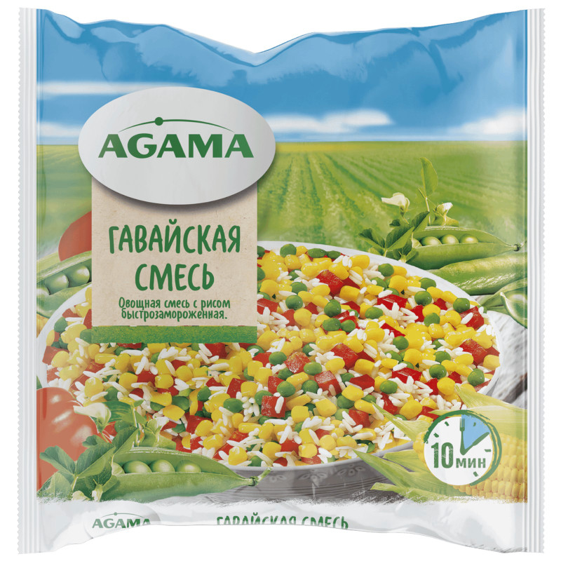 Изображение товара Смесь овощная Agama Гавайская с рисом замороженная, 400г