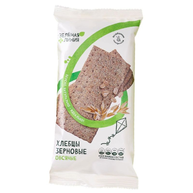 Изображение товара Зерновые гречневые хлебцы Зелёная Линия 100 г - полезный и хрустящий перекус