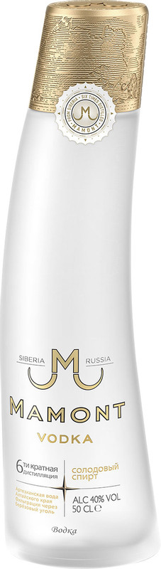Изображение товара Водка Mamont 40% 500мл - Premium качество из России