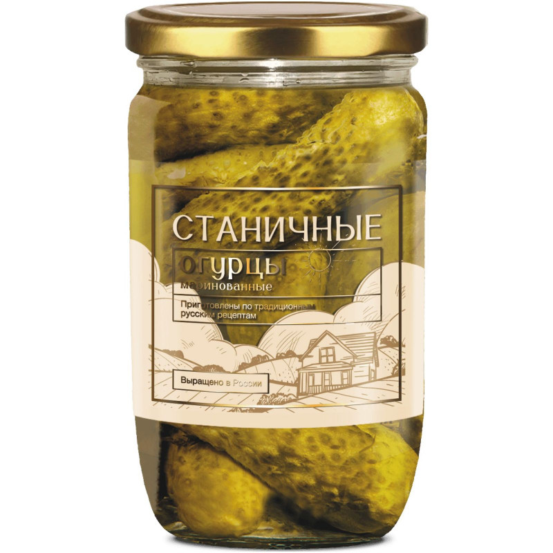 Изображение товара Огурцы Станичные маринованные, 720г