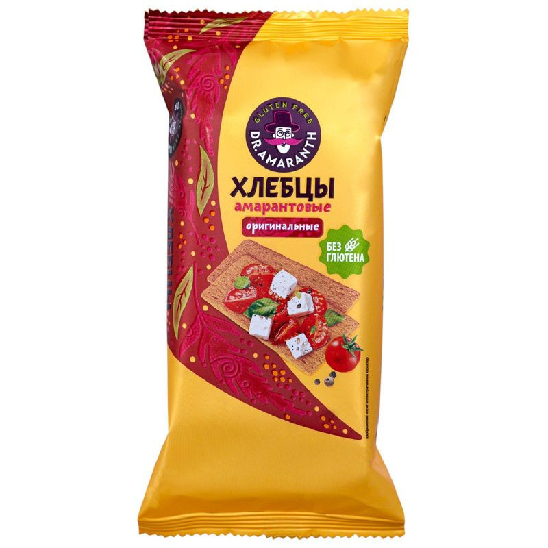 Изображение товара Хлебцы Dr. Amaranth амарантовые без глютена 60г натуральный продукт