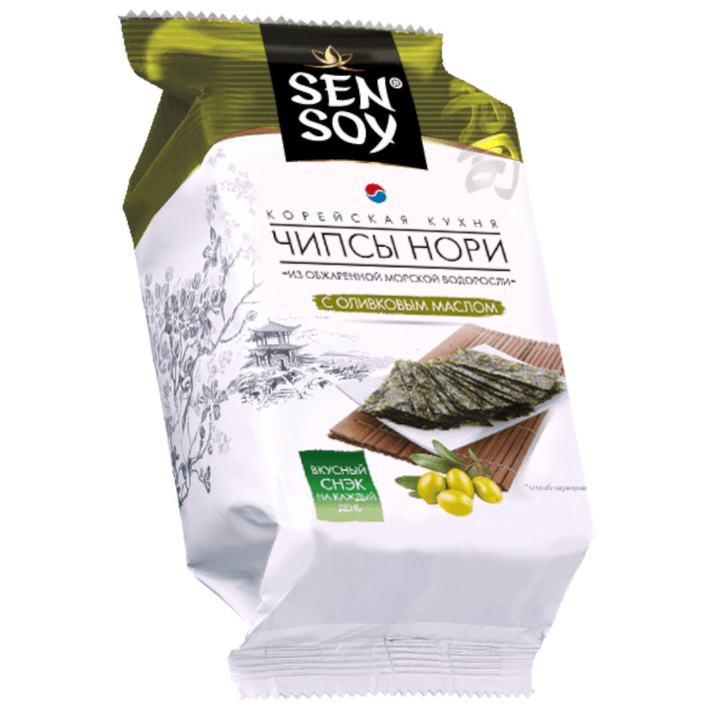 Изображение товара Чипсы Sen Soy нори с оливковым маслом, 4.5г