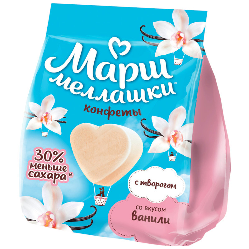 Изображение товара Конфеты Красный Октябрь Маршмеллашки с творогом с ванильным вкусом, 140г
